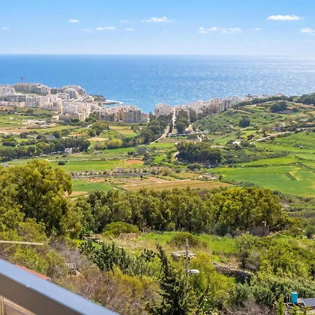 Apartament A Sunny Bay View + Shared Pool Gozo - Happy Xagħra
